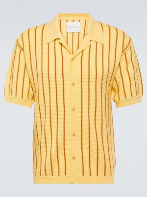 Volnena srajca s črtami King & Tuckfield rumena