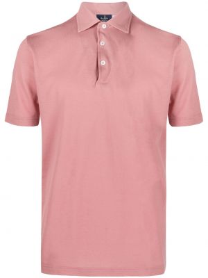 Памучна поло тениска Barba розово