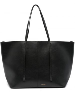 Δερμάτινη τσάντα shopper By Malene Birger μαύρο