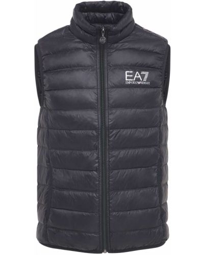 Péřová vesta z nylonu Ea7 Emporio Armani černá