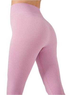 Pantaloni sport cu talie înaltă Los Ojos roz