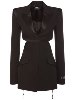 Volnena jakna Versace črna