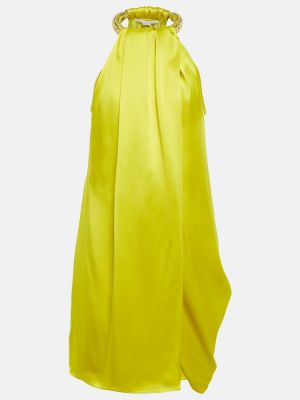Сатенена рокля Stella Mccartney жълто