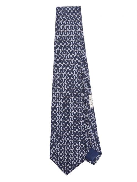 Cravată de mătase cu imprimeu geometric Hermès Pre-owned