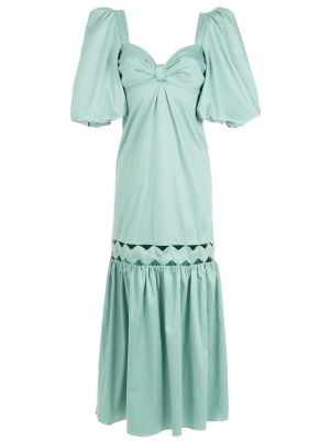 Bavlněné mini šaty Adriana Degreas - zelená