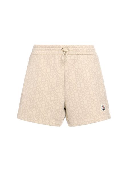 Pantalones cortos de tejido jacquard Moncler beige
