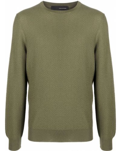 Jersey de tela jersey de cuello redondo Tagliatore verde