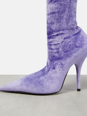 Auliniai batai velvetinės Balenciaga violetinė