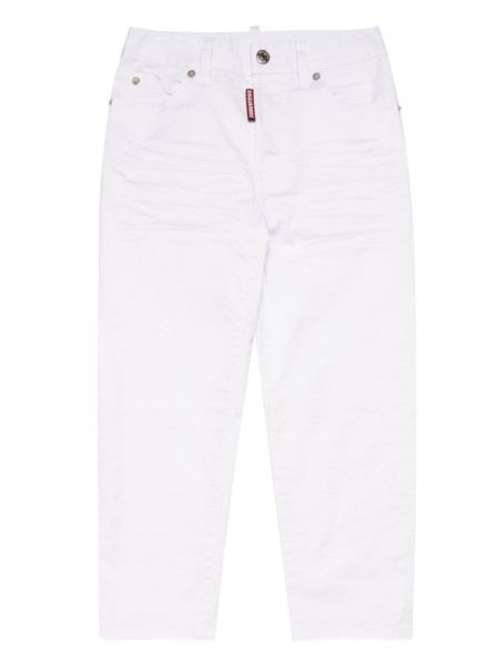 Stretch farkut tytöille Dsquared2 Kids valkoinen