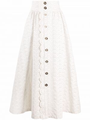 Kožená sukňa Philipp Plein biela