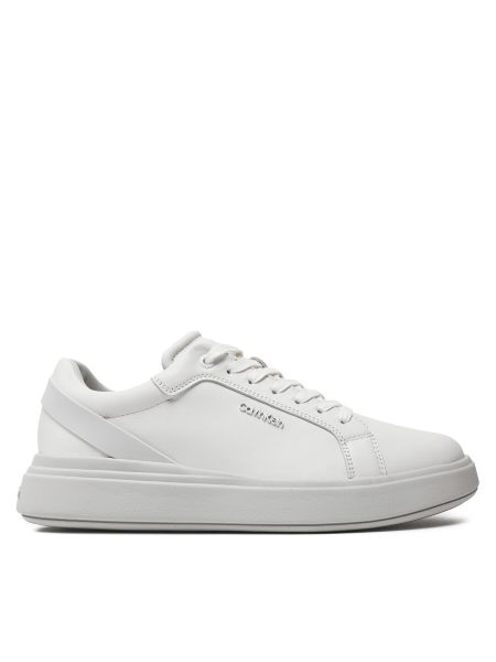 Кружевные туфли на шнуровке в полоску Calvin Klein белые