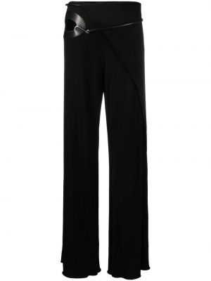 Pantaloni de mătase cu croială lejeră Tom Ford negru