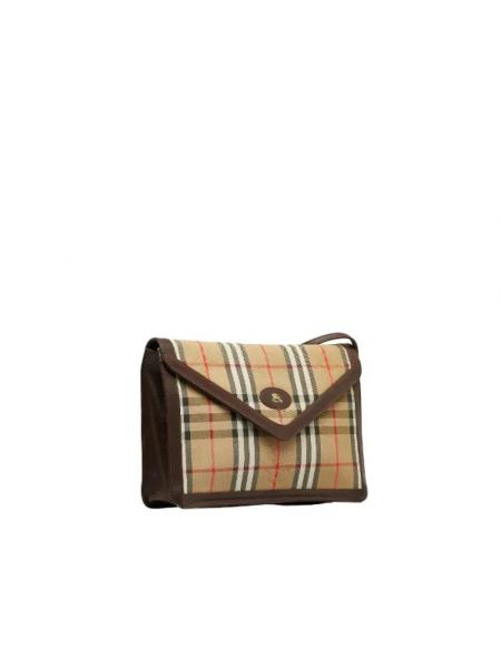 Bolso clutch de cuero Burberry Vintage marrón
