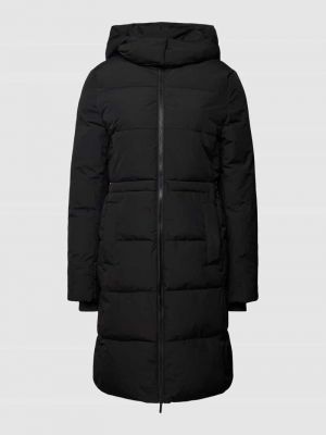 Czarny pikowany płaszcz z kapturem Jake*s Collection