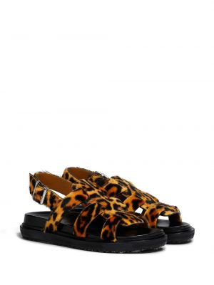 Sandales à imprimé léopard Marni
