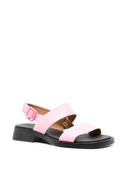 Kožené sandály s otevřenou patou Camper růžové