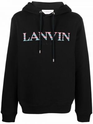 Суичър с качулка бродиран Lanvin черно