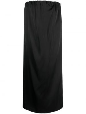 Σατέν μίντι φόρεμα Loulou Studio μαύρο