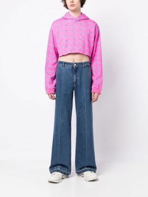 Kapučdžemperis ar apdruku Natasha Zinko rozā