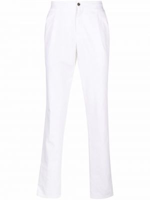Pantalones rectos de cintura alta Pt01 blanco