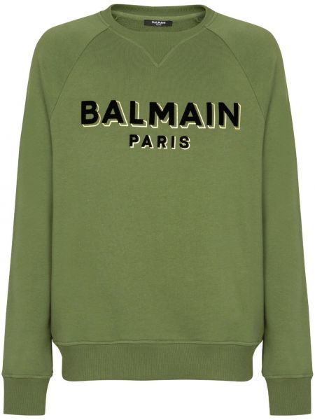 Medvilninis džemperis Balmain žalia