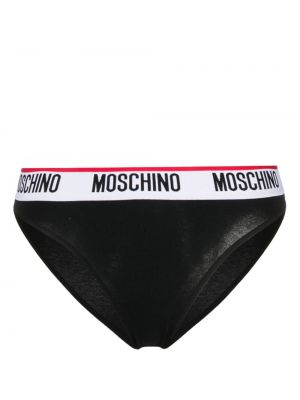 Bavlněné kalhotky Moschino černé