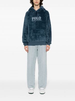 Raštuota siuvinėta marškiniai su kailiu Polo Ralph Lauren