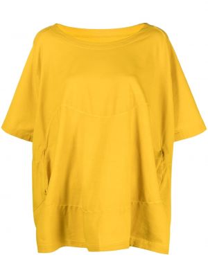 Oversize памучна тениска Rundholz жълто