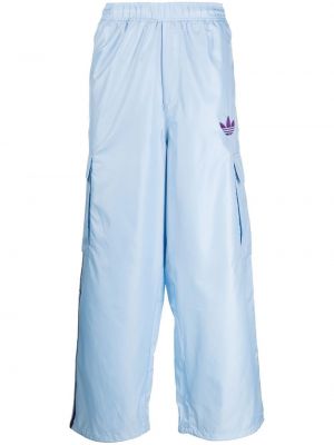 Pantalon de joggings à imprimé Adidas bleu