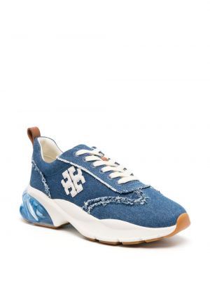 Sneakersy z przetarciami Tory Burch niebieskie