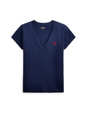 Top mit v-ausschnitt Polo Ralph Lauren blau