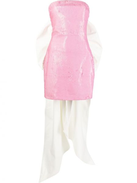 Oversize мини рокля с пайети с панделка Concepto