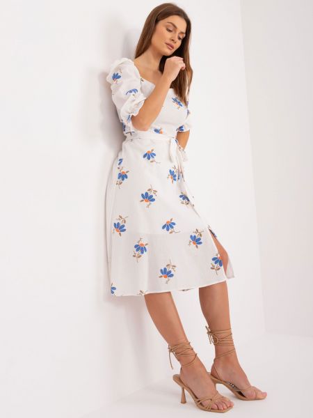 Obleka s cvetličnim vzorcem Fashionhunters modra