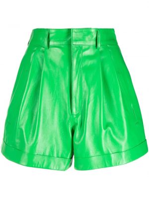 Shorts taille haute en cuir Manokhi vert