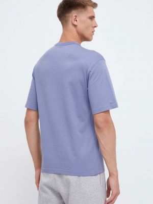 Bavlněné tričko s potiskem Reebok Classic modré
