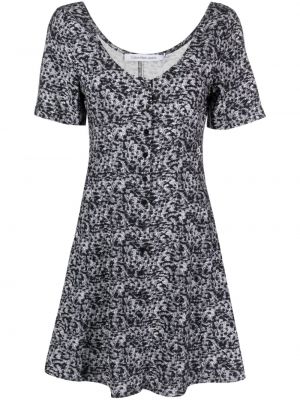 Raštuotas džinsinė suknelė su sagomis su abstrakčiu raštu Calvin Klein Jeans