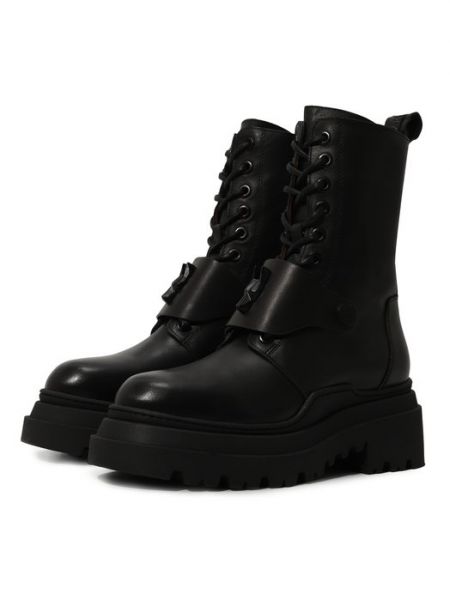 Кожаные ботинки Jog Dog черные