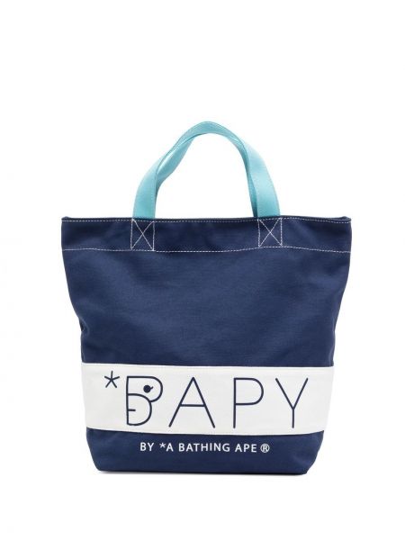 Strandtasche mit print Bapy By *a Bathing Ape® blau