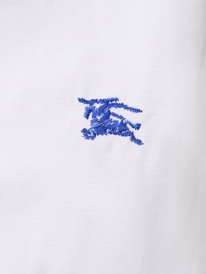 Памучна риза Burberry бяло