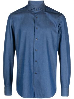 Koszula jeansowa Corneliani niebieska