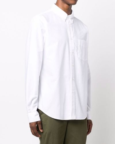 Péřová košile s knoflíky Aspesi bílá