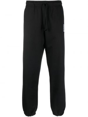 Bavlněné sportovní kalhoty s výšivkou Paccbet černé