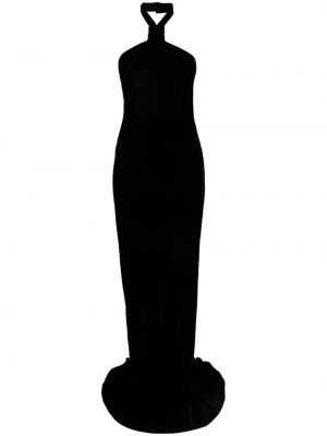 Saténové večerní šaty Ann Demeulemeester černé