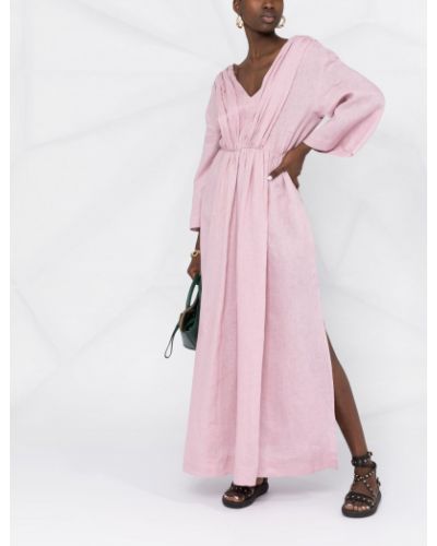 Vestido largo con escote v Ballantyne rosa