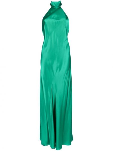 Sukienka wieczorowa z otwartymi plecami Michelle Mason zielona