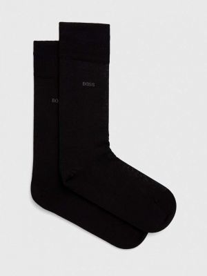 Bavlněné ponožky Boss černé
