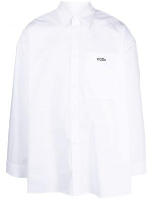 Bavlnená košeľa s výšivkou 032c biela