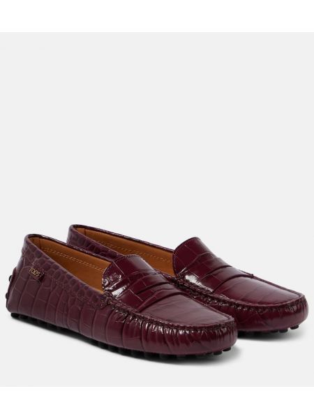 Deri klasik ayakkabı Tod's bordo