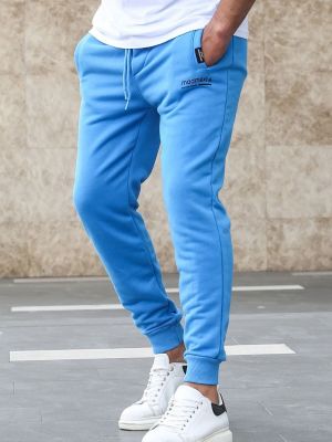 Teplákové nohavice Madmext modrá