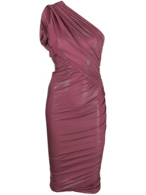 Sukienka midi bez rękawów z wiskozy drapowana Rick Owens Lilies - różowy